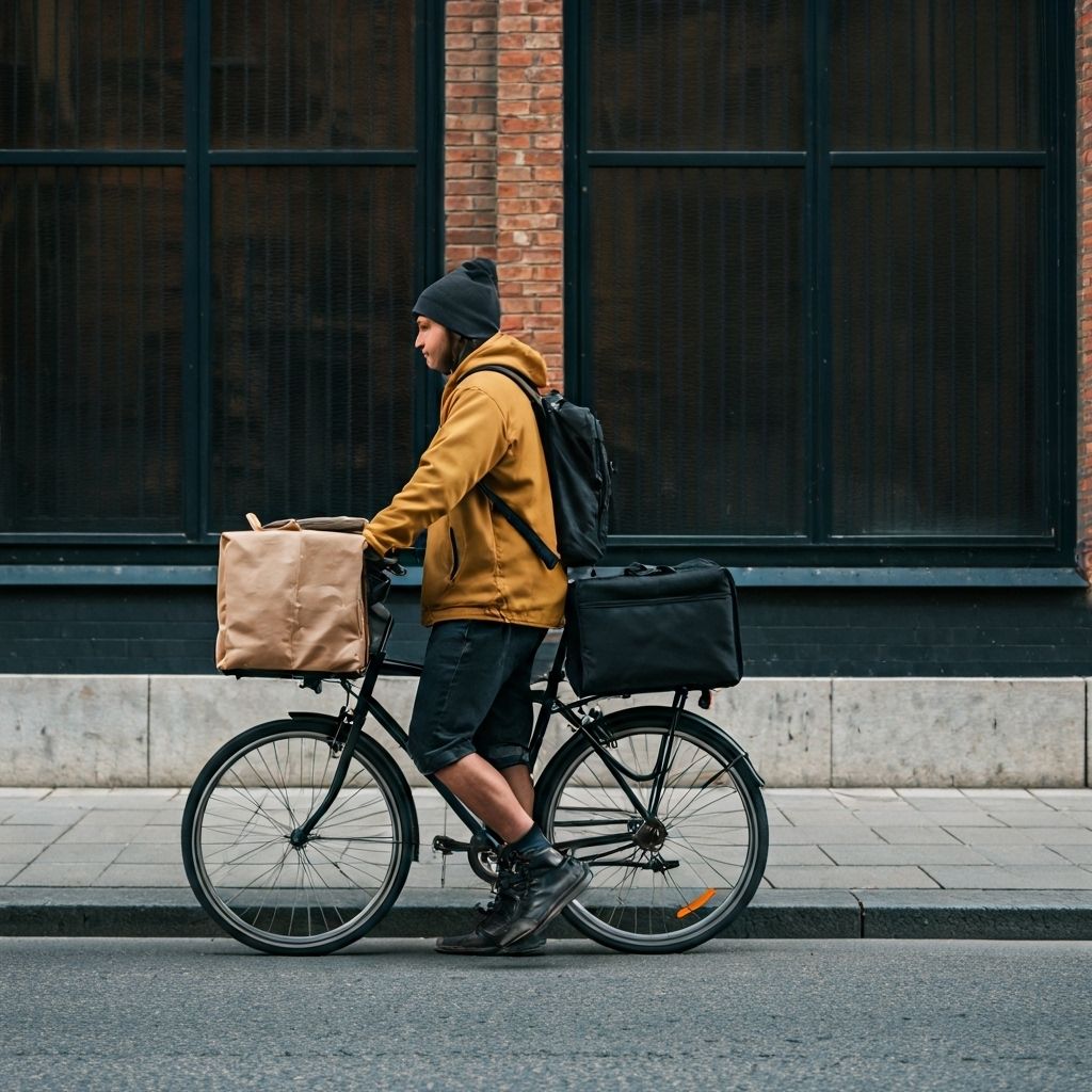Brew Rove bike delivery with coffee equipment and bags